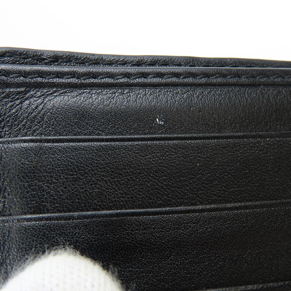 GUCCI Bifold Wallet 333042 Sima leather black Micro GG mens Used Authentic
