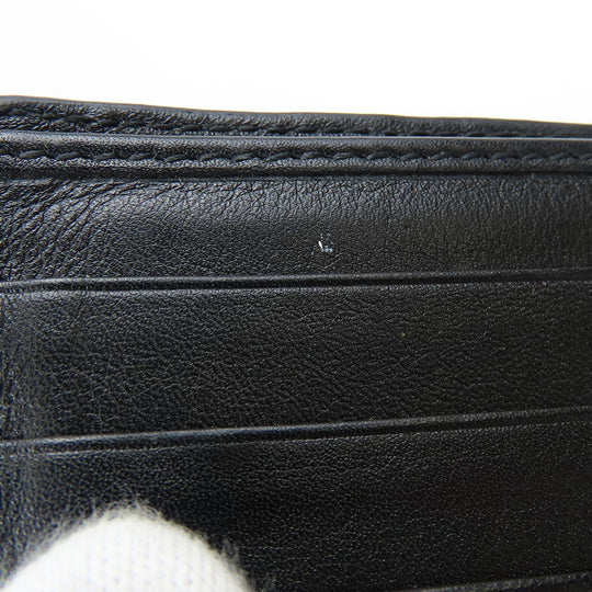 GUCCI Bifold Wallet 333042 Sima leather black Micro GG mens Used Authentic