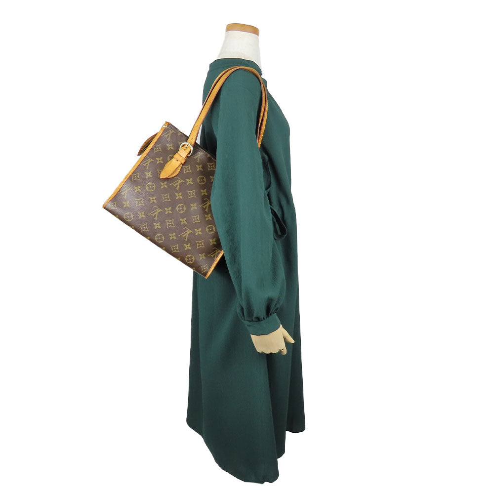 LOUIS VUITTON Shoulder Bag M40007 Monogram Brown Popincourt Haut Women Used Authentic