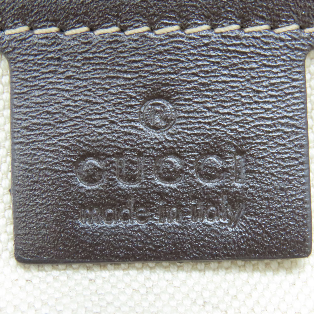 GUCCI Tote Bag 257061 GG canvas, leather Brown Sherry line Women Used Authentic