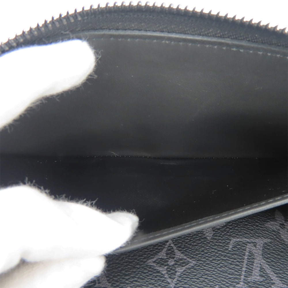 LOUIS VUITTON Long Wallet Purse M80558 Monogram Eclipse black Zippy wallet trunk mens Used Authentic