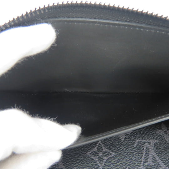 LOUIS VUITTON Long Wallet Purse M80558 Monogram Eclipse black Zippy wallet trunk mens Used Authentic