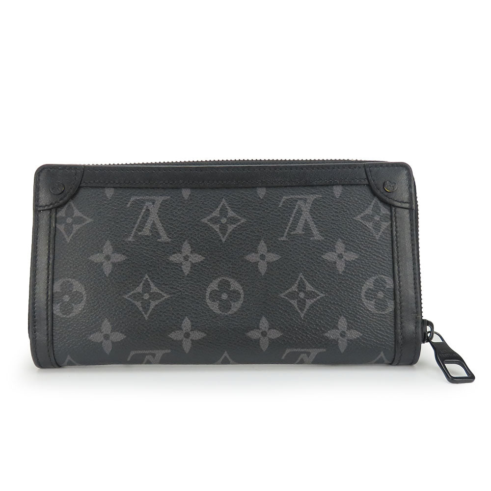 LOUIS VUITTON Long Wallet Purse M80558 Monogram Eclipse black Zippy wallet trunk mens Used Authentic