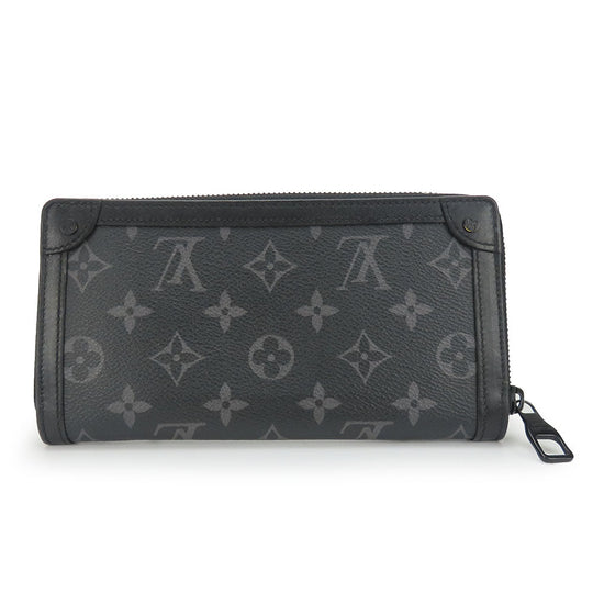 LOUIS VUITTON Long Wallet Purse M80558 Monogram Eclipse black Zippy wallet trunk mens Used Authentic