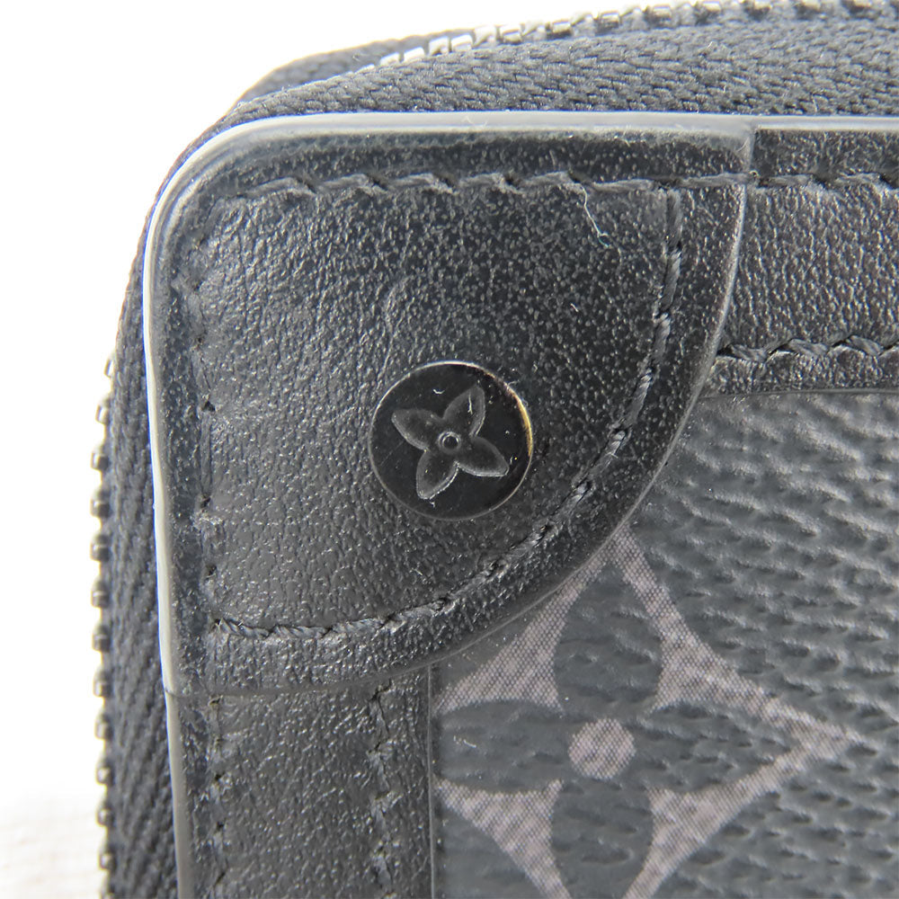 LOUIS VUITTON Long Wallet Purse M80558 Monogram Eclipse black Zippy wallet trunk mens Used Authentic