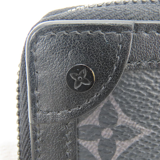 LOUIS VUITTON Long Wallet Purse M80558 Monogram Eclipse black Zippy wallet trunk mens Used Authentic