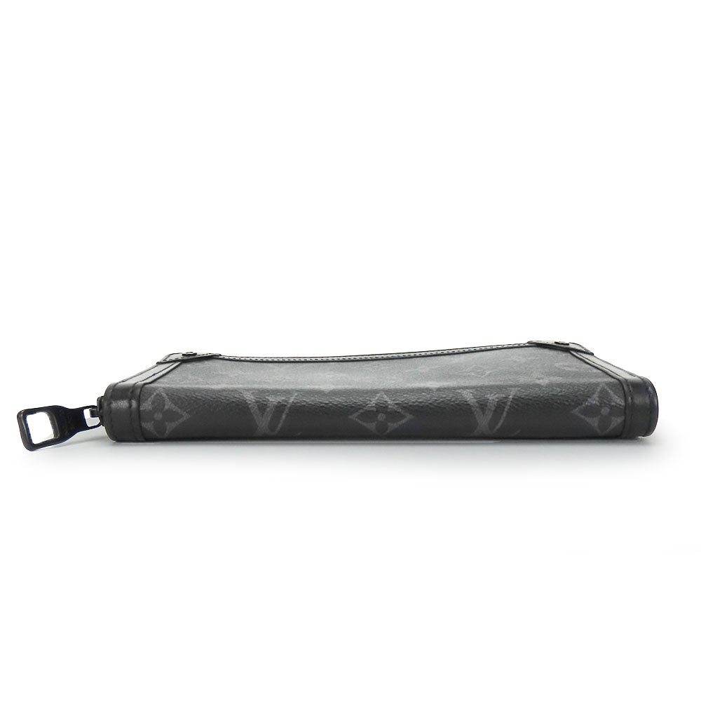LOUIS VUITTON Long Wallet Purse M80558 Monogram Eclipse black Zippy wallet trunk mens Used Authentic