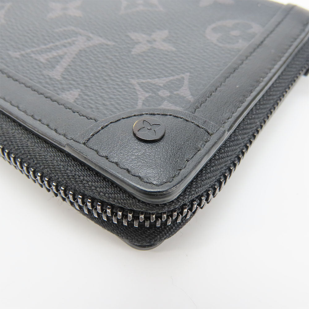 LOUIS VUITTON Long Wallet Purse M80558 Monogram Eclipse black Zippy wallet trunk mens Used Authentic