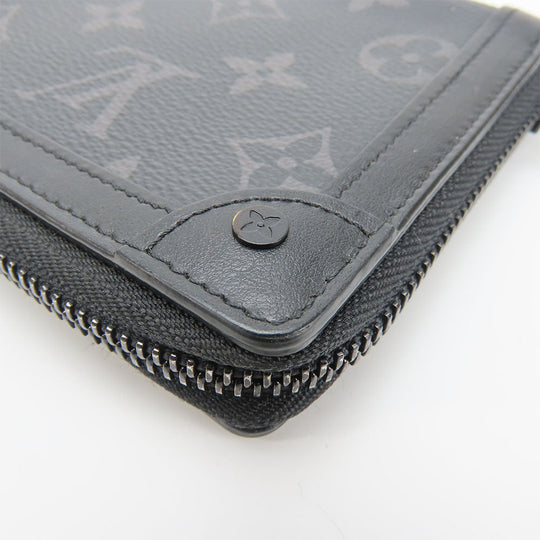 LOUIS VUITTON Long Wallet Purse M80558 Monogram Eclipse black Zippy wallet trunk mens Used Authentic