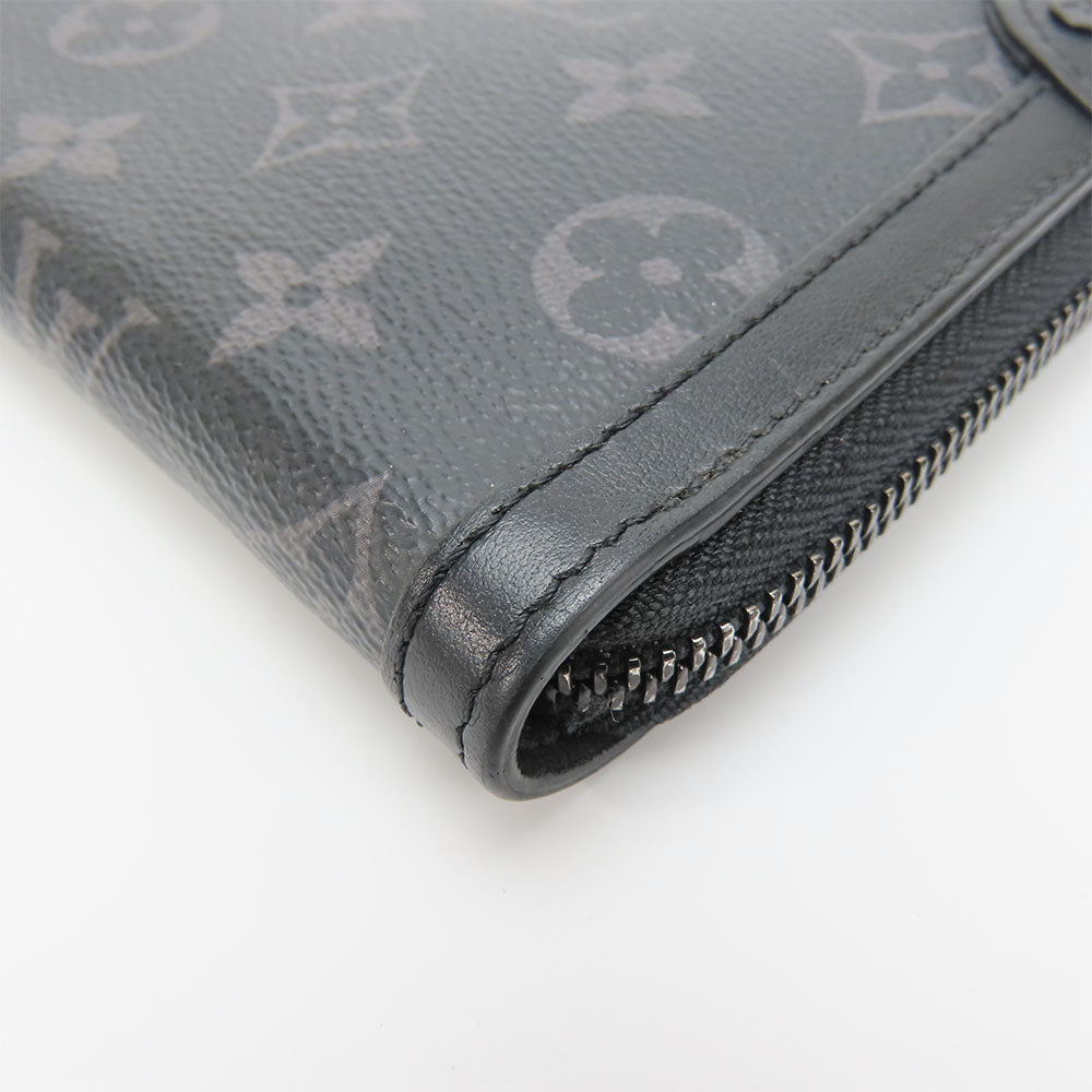 LOUIS VUITTON Long Wallet Purse M80558 Monogram Eclipse black Zippy wallet trunk mens Used Authentic