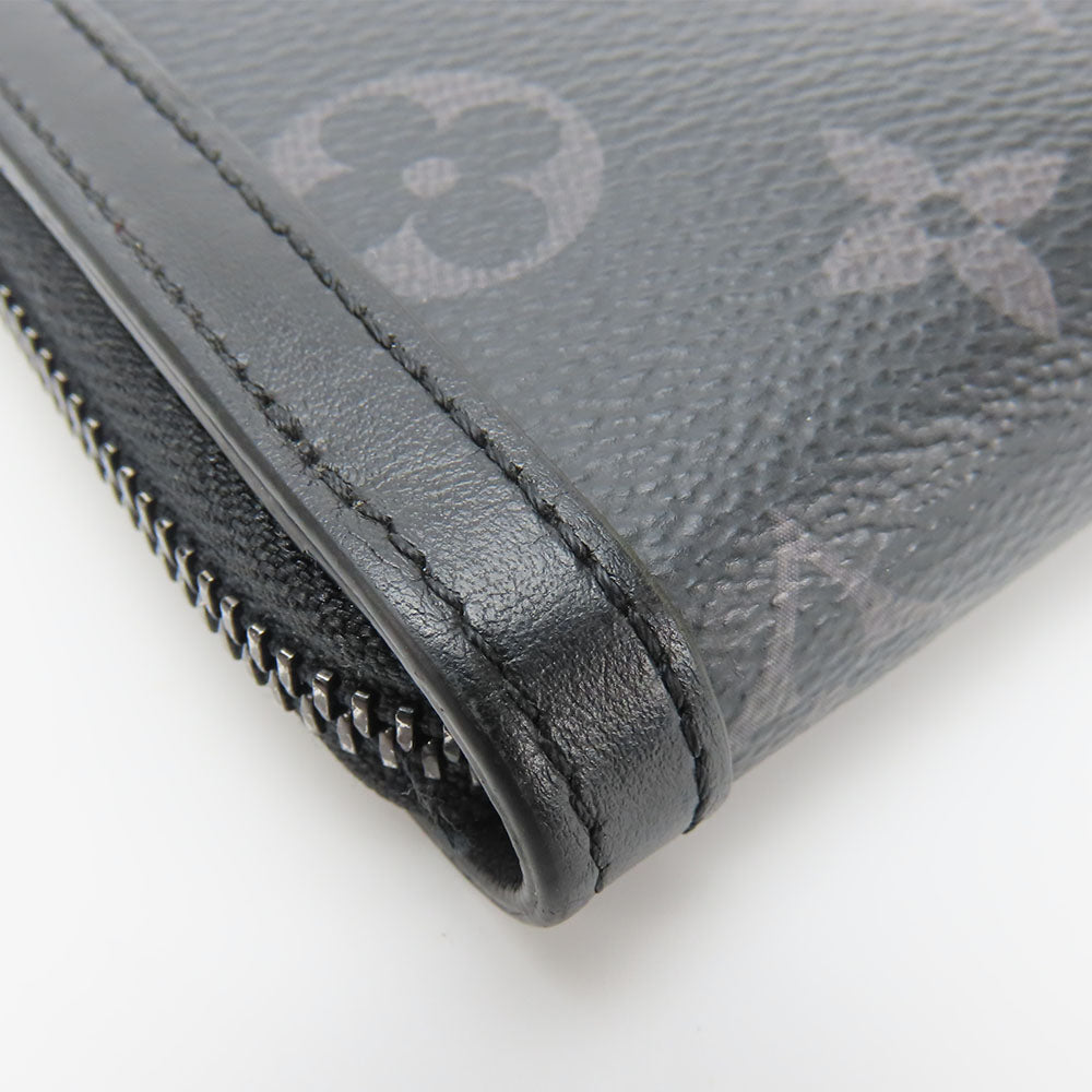 LOUIS VUITTON Long Wallet Purse M80558 Monogram Eclipse black Zippy wallet trunk mens Used Authentic