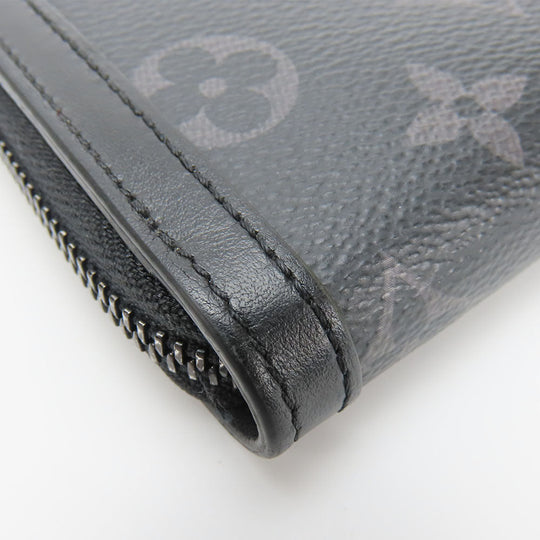 LOUIS VUITTON Long Wallet Purse M80558 Monogram Eclipse black Zippy wallet trunk mens Used Authentic