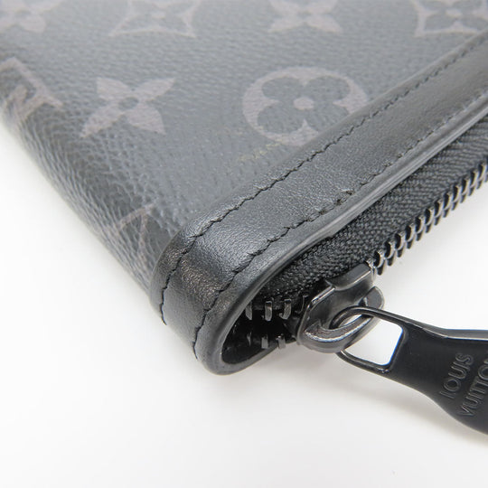 LOUIS VUITTON Long Wallet Purse M80558 Monogram Eclipse black Zippy wallet trunk mens Used Authentic