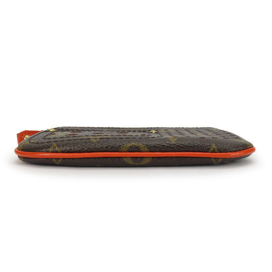 LOUIS VUITTON Coin case M95222 Monogram Brown Monogram Perfo Pochette Cre Women Used Authentic