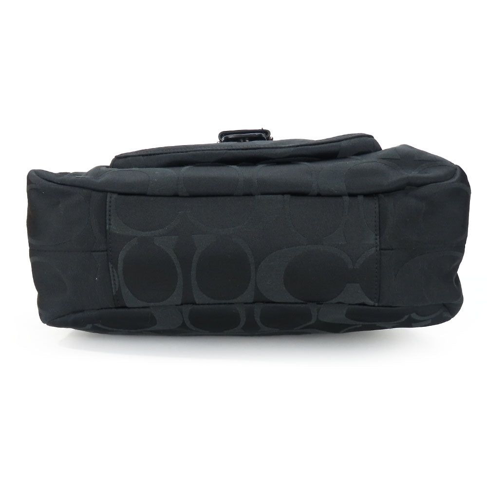 COACH Shoulder Bag F24742 Canvas, Leather black Women Used Authentic