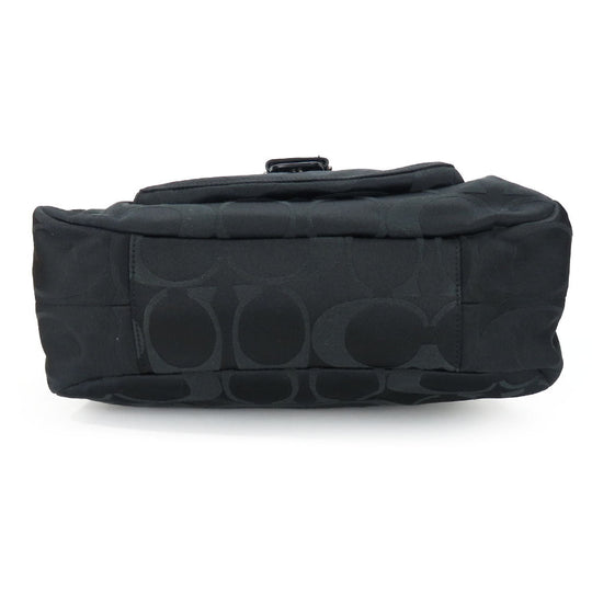 COACH Shoulder Bag F24742 Canvas, Leather black Women Used Authentic