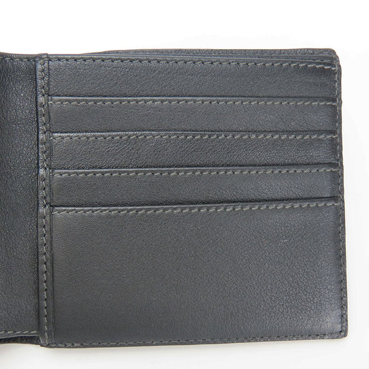 LOEWE Bifold Wallet Leather, PVC gray anagram mens Used Authentic