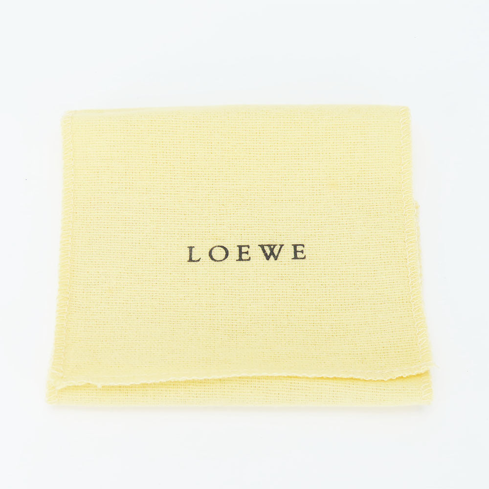 LOEWE Bifold Wallet Leather, PVC gray anagram mens Used Authentic