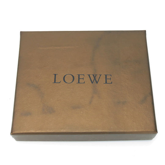 LOEWE Bifold Wallet Leather, PVC gray anagram mens Used Authentic