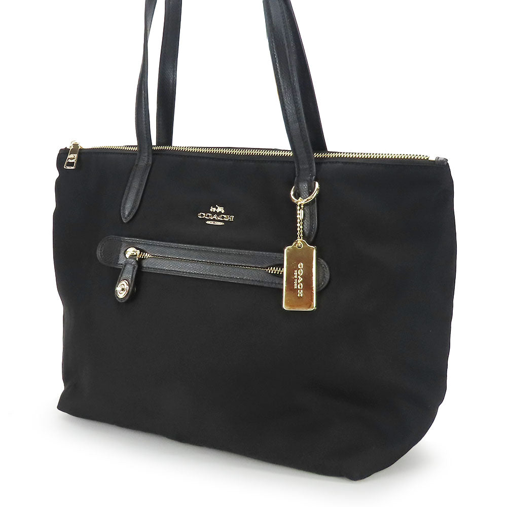 COACH Tote Bag 35500 Nylon, Leather black Women Used Authentic