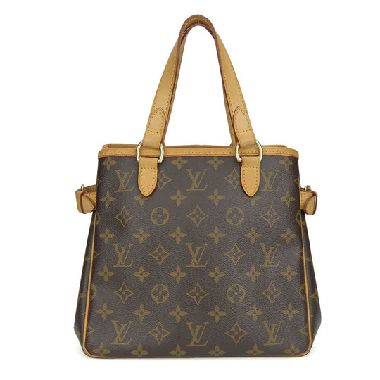 LOUIS VUITTON Handbag M51156 Monogram, Tanned Leather Brown Batignolles Women Used Authentic