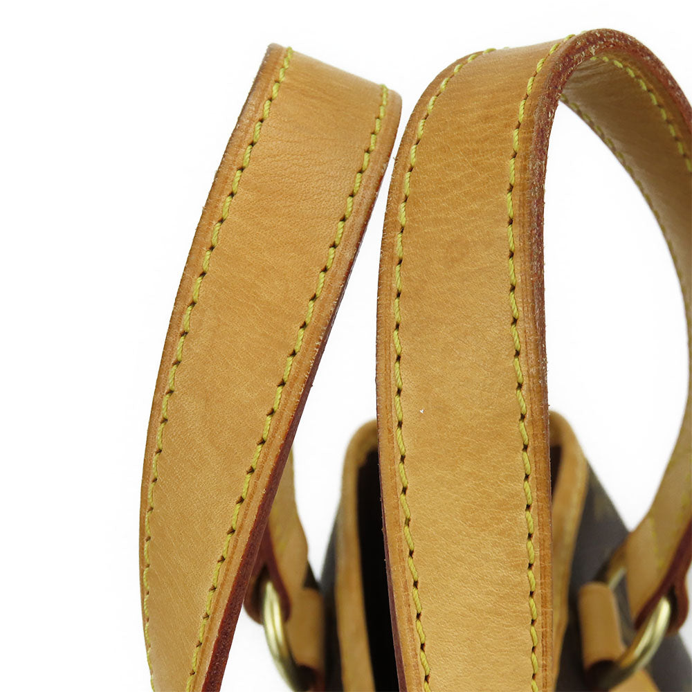 LOUIS VUITTON Handbag M51156 Monogram, Tanned Leather Brown Batignolles Women Used Authentic
