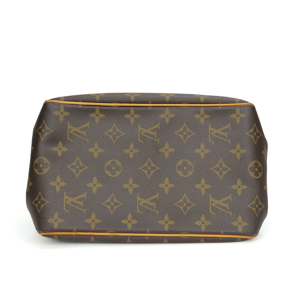 LOUIS VUITTON Handbag M51156 Monogram, Tanned Leather Brown Batignolles Women Used Authentic