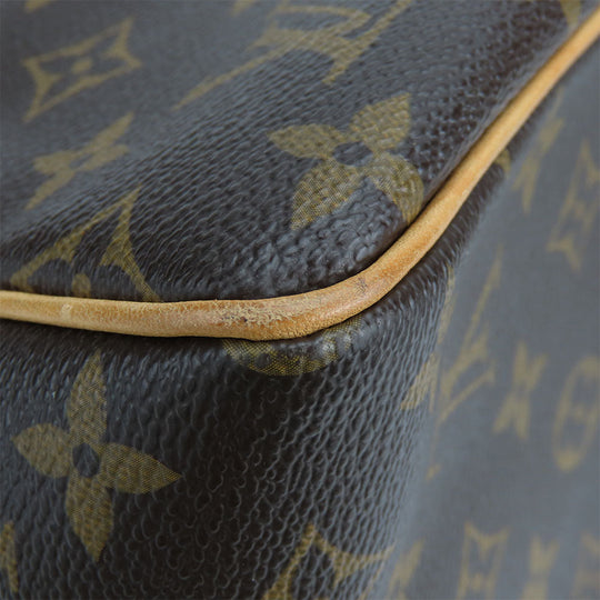 LOUIS VUITTON Handbag M51156 Monogram, Tanned Leather Brown Batignolles Women Used Authentic