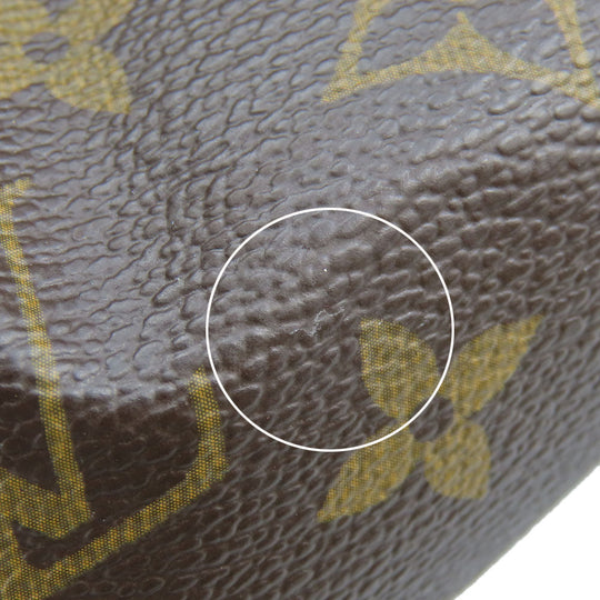 LOUIS VUITTON Handbag M51156 Monogram, Tanned Leather Brown Batignolles Women Used Authentic