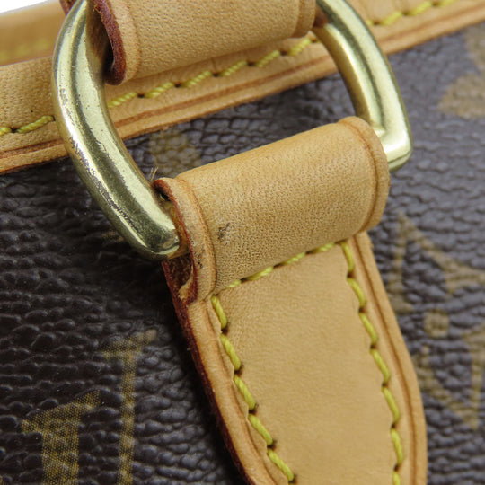LOUIS VUITTON Handbag M51156 Monogram, Tanned Leather Brown Batignolles Women Used Authentic