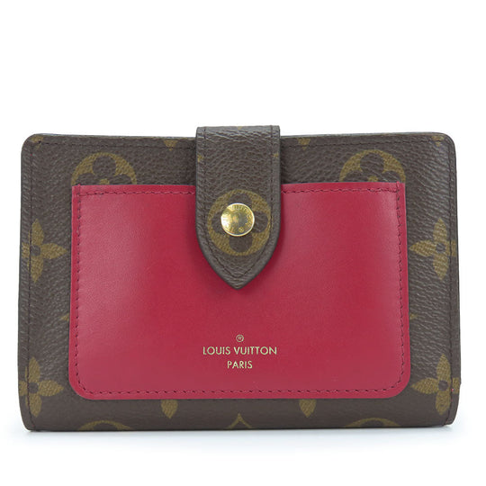 LOUIS VUITTON Bifold Wallet M69433 Monogram Fuchsia Portefeuille juliet Women Used Authentic