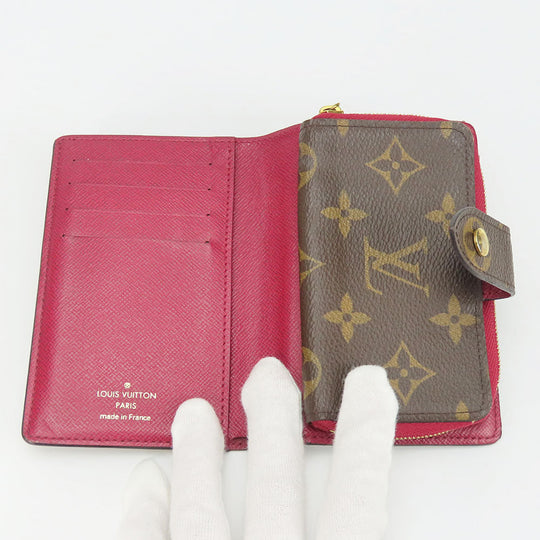 LOUIS VUITTON Bifold Wallet M69433 Monogram Fuchsia Portefeuille juliet Women Used Authentic