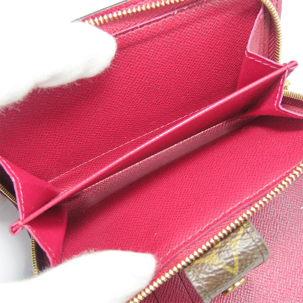 LOUIS VUITTON Bifold Wallet M69433 Monogram Fuchsia Portefeuille juliet Women Used Authentic