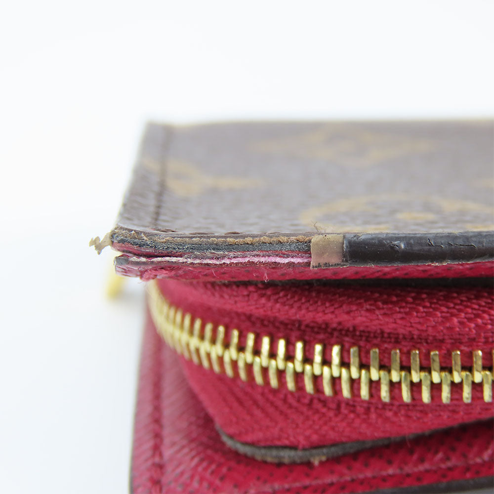 LOUIS VUITTON Bifold Wallet M69433 Monogram Fuchsia Portefeuille juliet Women Used Authentic