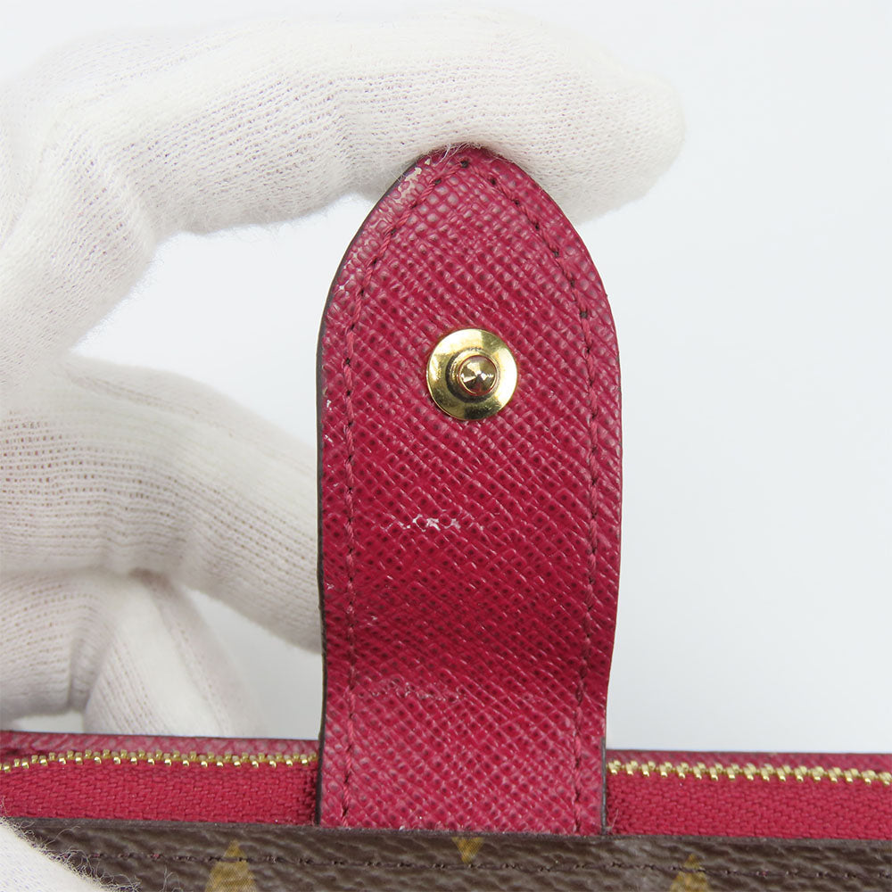 LOUIS VUITTON Bifold Wallet M69433 Monogram Fuchsia Portefeuille juliet Women Used Authentic