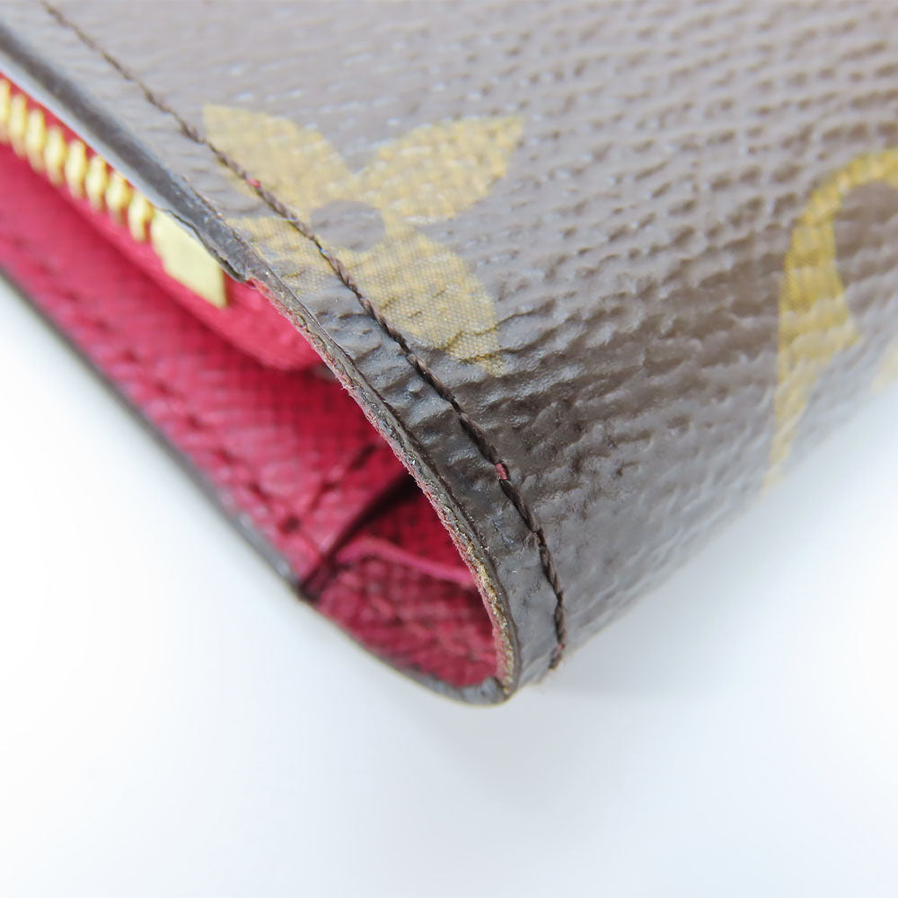 LOUIS VUITTON Bifold Wallet M69433 Monogram Fuchsia Portefeuille juliet Women Used Authentic