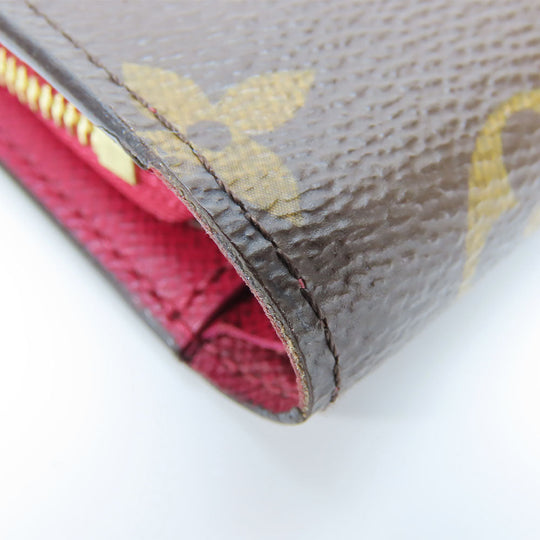 LOUIS VUITTON Bifold Wallet M69433 Monogram Fuchsia Portefeuille juliet Women Used Authentic