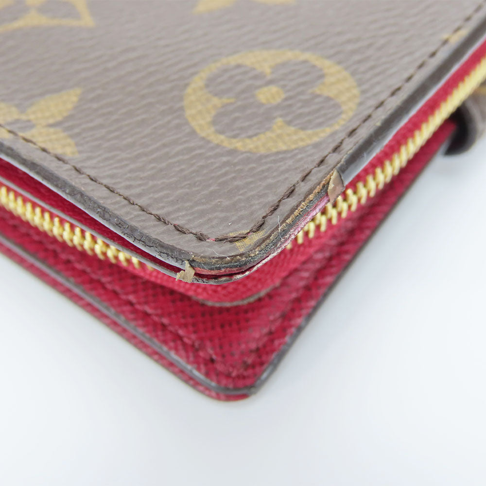 LOUIS VUITTON Bifold Wallet M69433 Monogram Fuchsia Portefeuille juliet Women Used Authentic