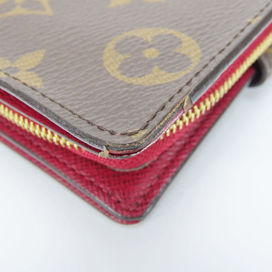 LOUIS VUITTON Bifold Wallet M69433 Monogram Fuchsia Portefeuille juliet Women Used Authentic
