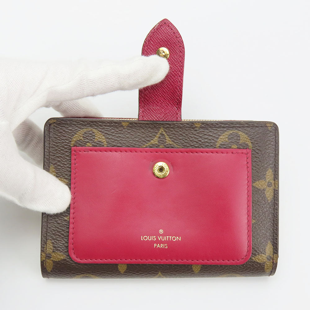 LOUIS VUITTON Bifold Wallet M69433 Monogram Fuchsia Portefeuille juliet Women Used Authentic