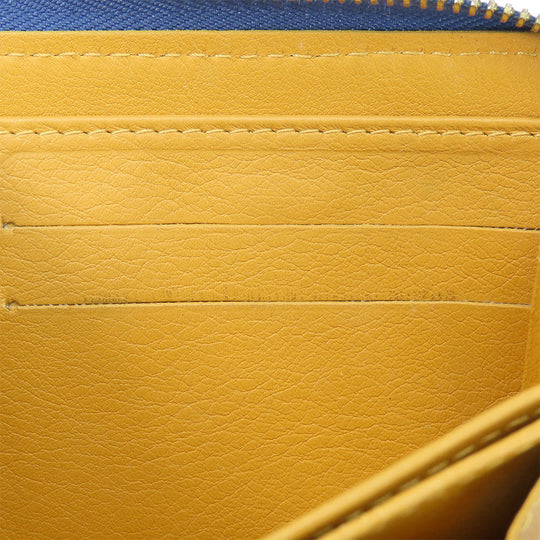 LOUIS VUITTON Long Wallet Purse M95341 Monogram denim Blue type Zippy wallet