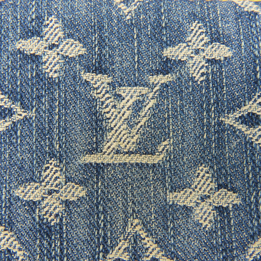 LOUIS VUITTON Long Wallet Purse M95341 Monogram denim Blue type Zippy wallet
