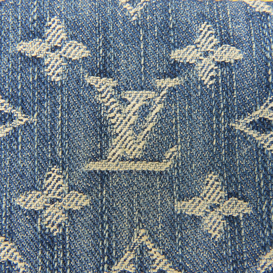 LOUIS VUITTON Long Wallet Purse M95341 Monogram denim Blue type Zippy wallet
