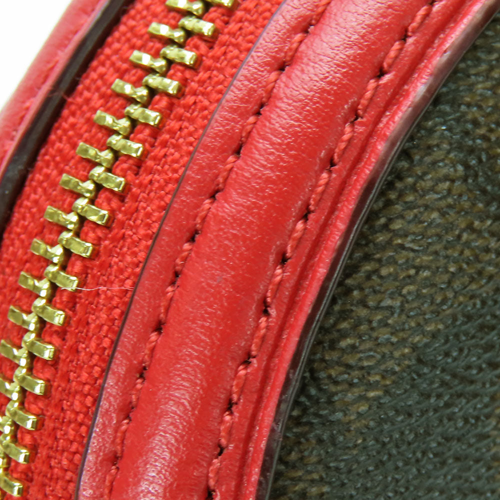 COACH Shoulder Bag F76674 leather Red Women Used Authentic