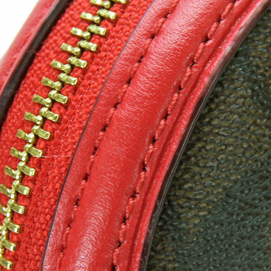 COACH Shoulder Bag F76674 leather Red Women Used Authentic