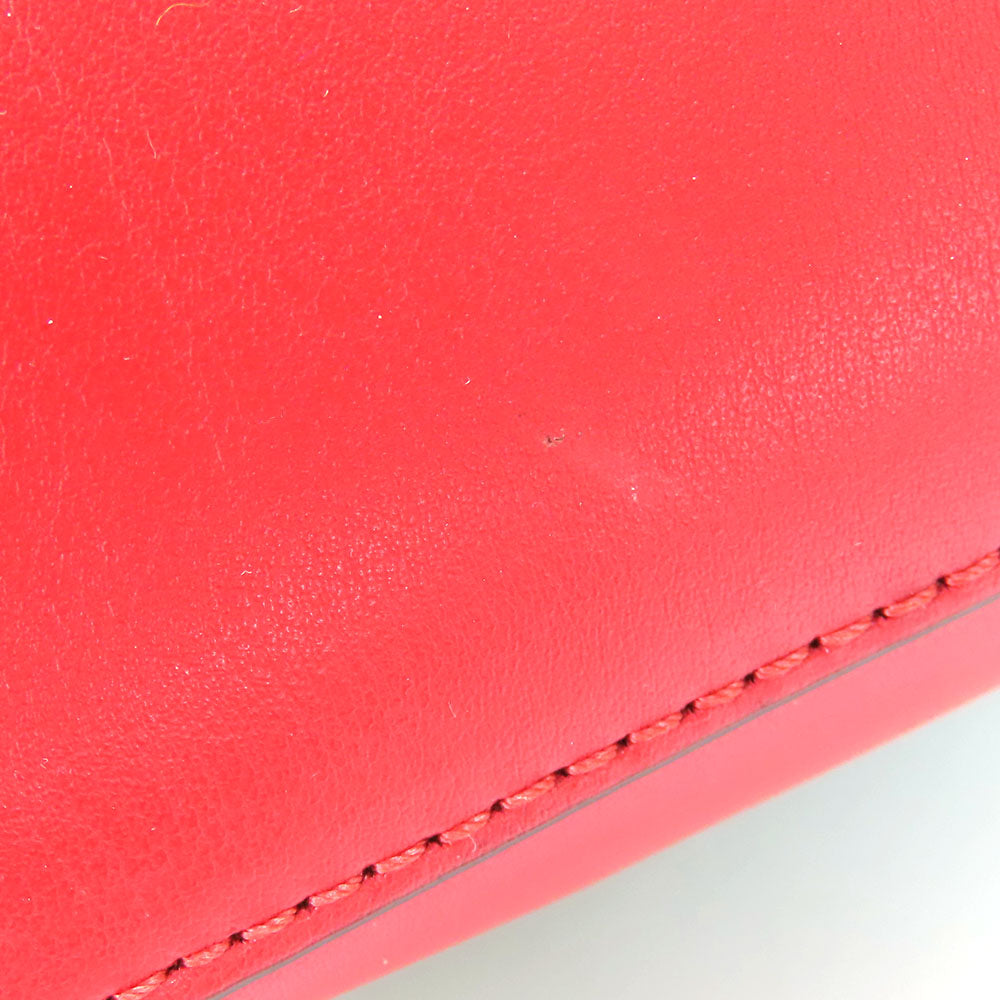 COACH Shoulder Bag F76674 leather Red Women Used Authentic