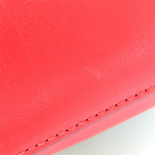 COACH Shoulder Bag F76674 leather Red Women Used Authentic