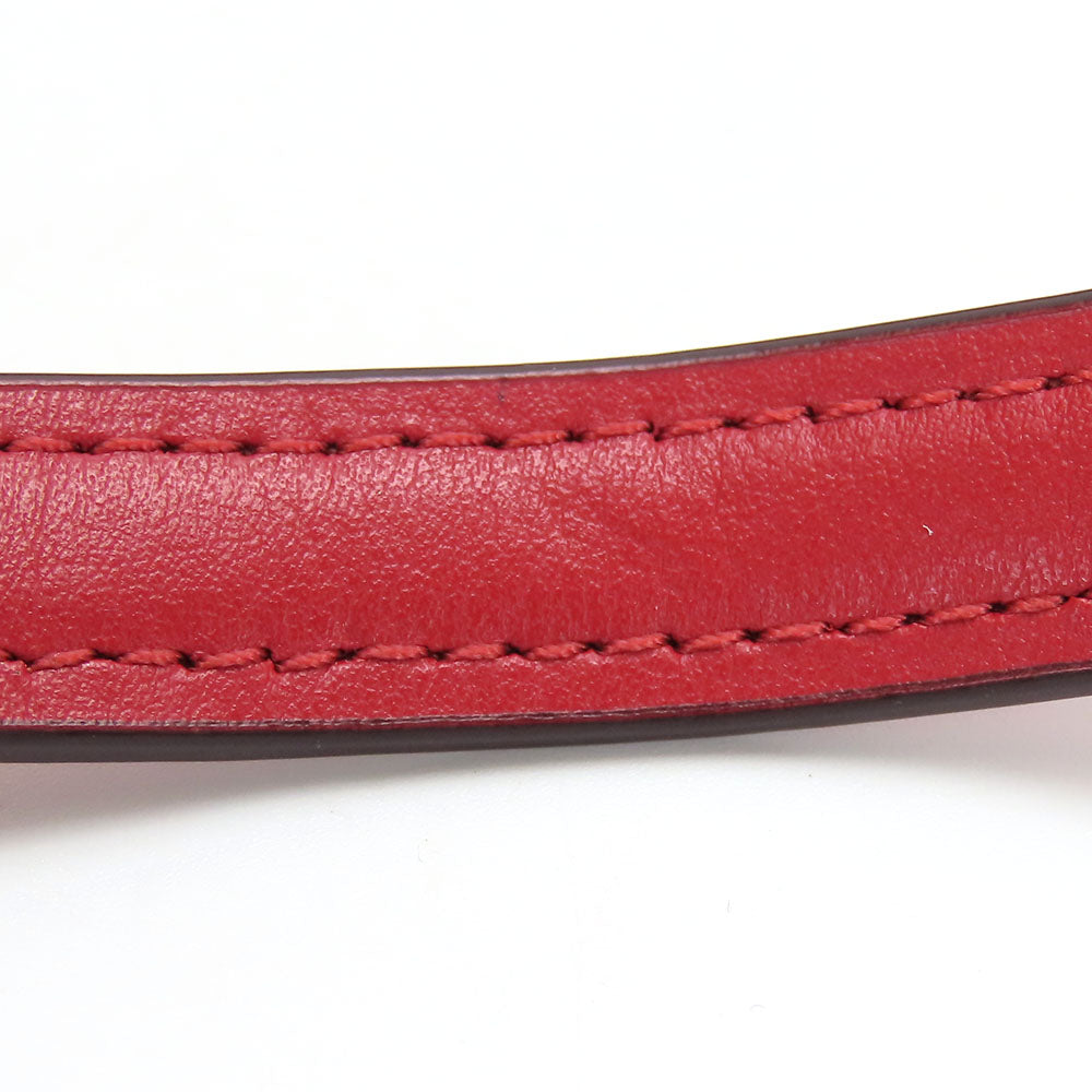 COACH Shoulder Bag F76674 leather Red Women Used Authentic