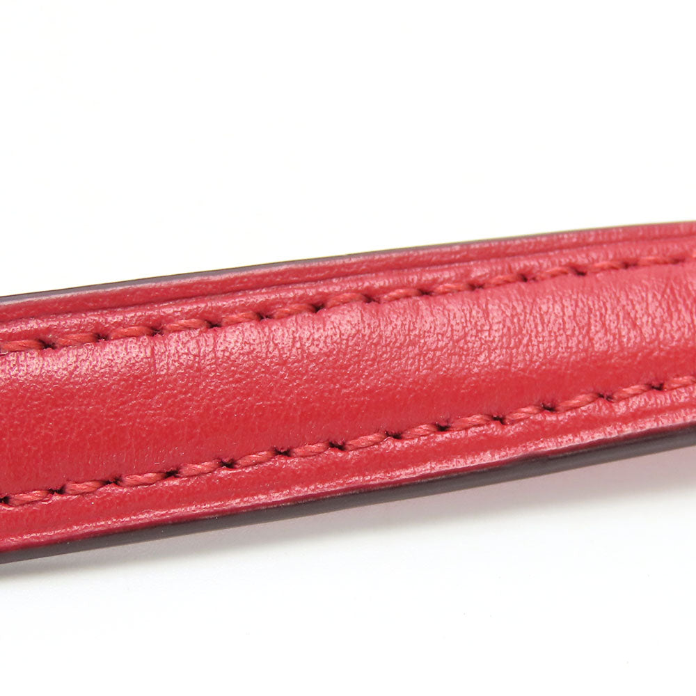 COACH Shoulder Bag F76674 leather Red Women Used Authentic