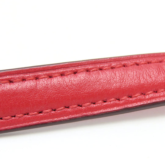 COACH Shoulder Bag F76674 leather Red Women Used Authentic